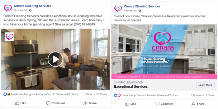Facebook Ads for Cleaning Services Usa